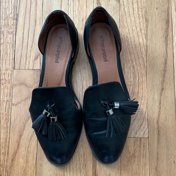 Jeffrey Campbell Shoes - Jeffrey Campbell Open Case' Tasseled Leather Flat